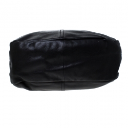 Pre Owned Prada Black Vitello Daino Leather Zip-Top Hobo