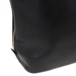 مملوكة مسبقًا Prada Black Vitello Daino Side Zip Shopping Tote