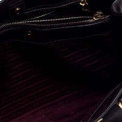 Pre Owned Prada Burgundy Saffiano Lux Leather Large Galleria Tote