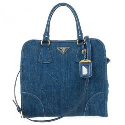 Pre Owned Prada Denim Satchel