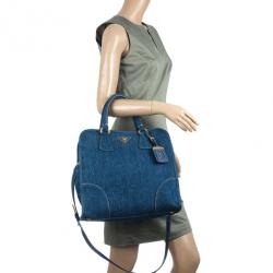 Pre Owned Prada Denim Satchel