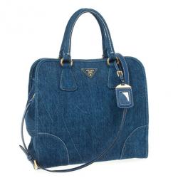 Pre Owned Prada Denim Satchel