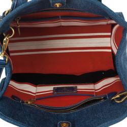 Pre Owned Prada Denim Satchel