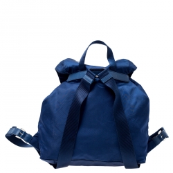 Prada Blue Tessuto Nylon Zainetto Backpack