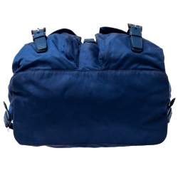 Prada Blue Tessuto Nylon Zainetto Backpack