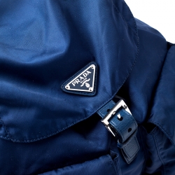 Prada Blue Tessuto Nylon Zainetto Backpack