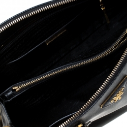 Pre Owned Prada Black Saffiano Lux Leather Promenade Bag