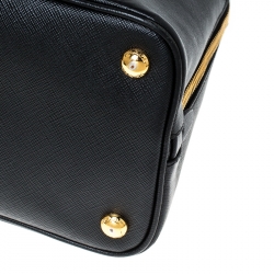 Pre Owned Prada Black Saffiano Lux Leather Promenade Bag