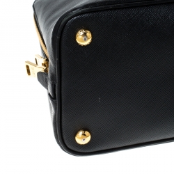 Pre Owned Prada Black Saffiano Lux Leather Promenade Bag