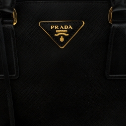 Pre Owned Prada Black Saffiano Lux Leather Promenade Bag