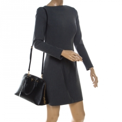 Pre Owned Prada Black Saffiano Lux Leather Promenade Bag