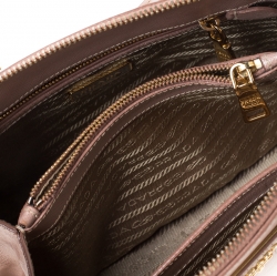 Pre Owned Prada Nude Beige Saffiano Leather Small Promenade Shoulder Bag