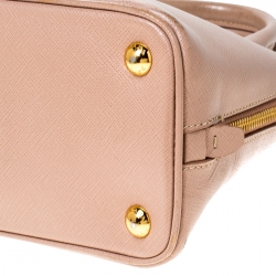 Pre Owned Prada Nude Beige Saffiano Leather Small Promenade Shoulder Bag