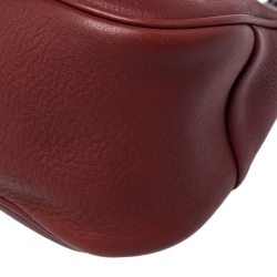 Pre Owned Prada Maroon Leather Lock and Key Shoulder Bag