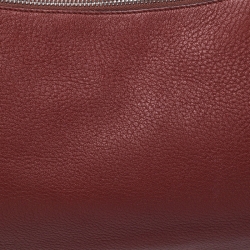 Pre Owned Prada Maroon Leather Lock and Key Shoulder Bag