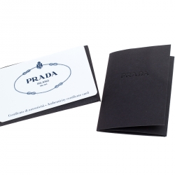 Pre Owned Prada White/Tan Saffiano Cuir Leather Medium Double Handle Tote