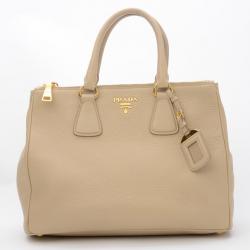 Prada Vitello Daino Zip Tote
