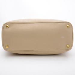 Pre Owned Prada Vitello Daino Zip Tote