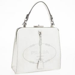 Pre Owned Prada Quarzo Spazzolato Print Show Bag