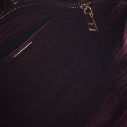 Pre Owned Prada Granate Patent Leather Shopper Tote