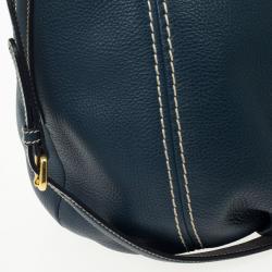 مملوكة مسبقًا Prada Navy Leather Vitello Daino Tote