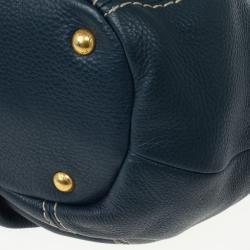مملوكة مسبقًا Prada Navy Leather Vitello Daino Tote