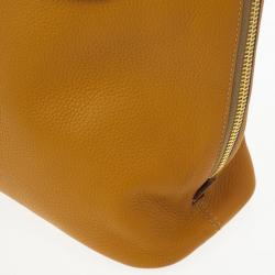 مملوكة مسبقًا Prada Amber Vitello Daino Side Zip Shopping Tote