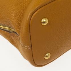 مملوكة مسبقًا Prada Amber Vitello Daino Side Zip Shopping Tote