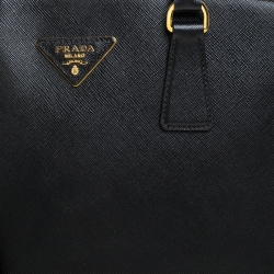Pre Owned Prada Black Saffiano Lux Leather Promenade Bag