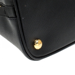 Pre Owned Prada Black Saffiano Lux Leather Promenade Bag