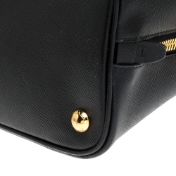 Pre Owned Prada Black Saffiano Lux Leather Promenade Bag
