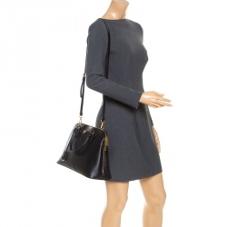 Pre Owned Prada Black Saffiano Lux Leather Promenade Bag