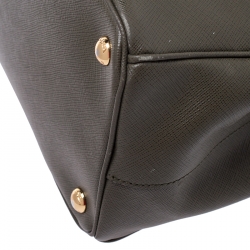Pre Owned Prada Militare Saffiano Leather Medium Double Zip Tote
