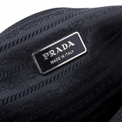 Pre Owned Prada Black Nylon and Leather Crossbody Bag