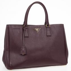 مملوكة مسبقًا Prada Burgundy Saffiano Lux Tote 