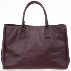 مملوكة مسبقًا Prada Burgundy Saffiano Lux Tote 