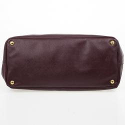 مملوكة مسبقًا Prada Burgundy Saffiano Lux Tote 