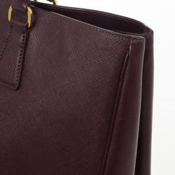 مملوكة مسبقًا Prada Burgundy Saffiano Lux Tote 