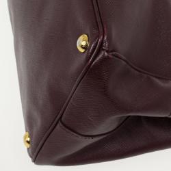 مملوكة مسبقًا Prada Burgundy Saffiano Lux Tote 