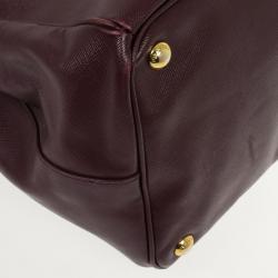 مملوكة مسبقًا Prada Burgundy Saffiano Lux Tote 