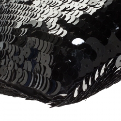 Pre Owned Prada Black Multi Tone Sequined Clutch