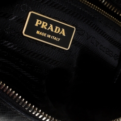 Pre Owned Prada Black Saffiano Lux Leather Satchel