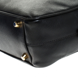 Pre Owned Prada Black Saffiano Lux Leather Satchel