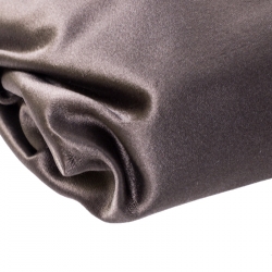 Pre Owned Prada Taupe Satin Pleated Raso Clutch