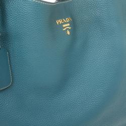 Pre Owned Prada Blue Calf Leather Tote
