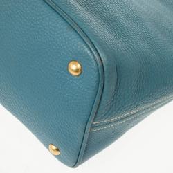 Pre Owned Prada Blue Calf Leather Tote