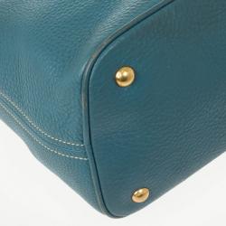 Pre Owned Prada Blue Calf Leather Tote