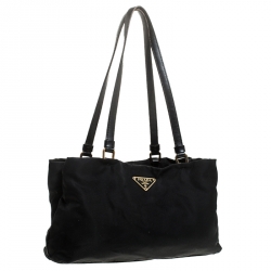 Pre Owned Prada Black Nylon Mini Shoulder Bag
