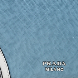 Pre Owned Prada Tricolor Saffiano Lux Leather Wristlet Clutch