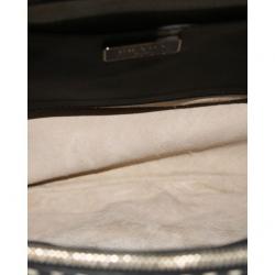 Pre Owned Prada Black Leather Double Zip Tote 